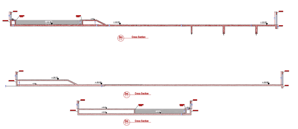 Sections On Poduim Slabs