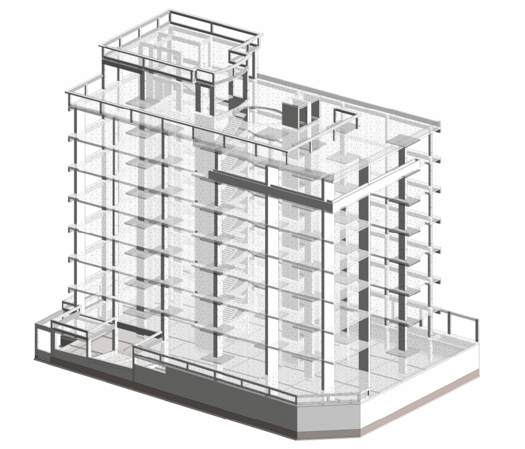 خدمة التصميم الإنشائي لعمارة 10 أدوار – Bracing Engineering Consultant | بريسينج للإستشارات الهندسية