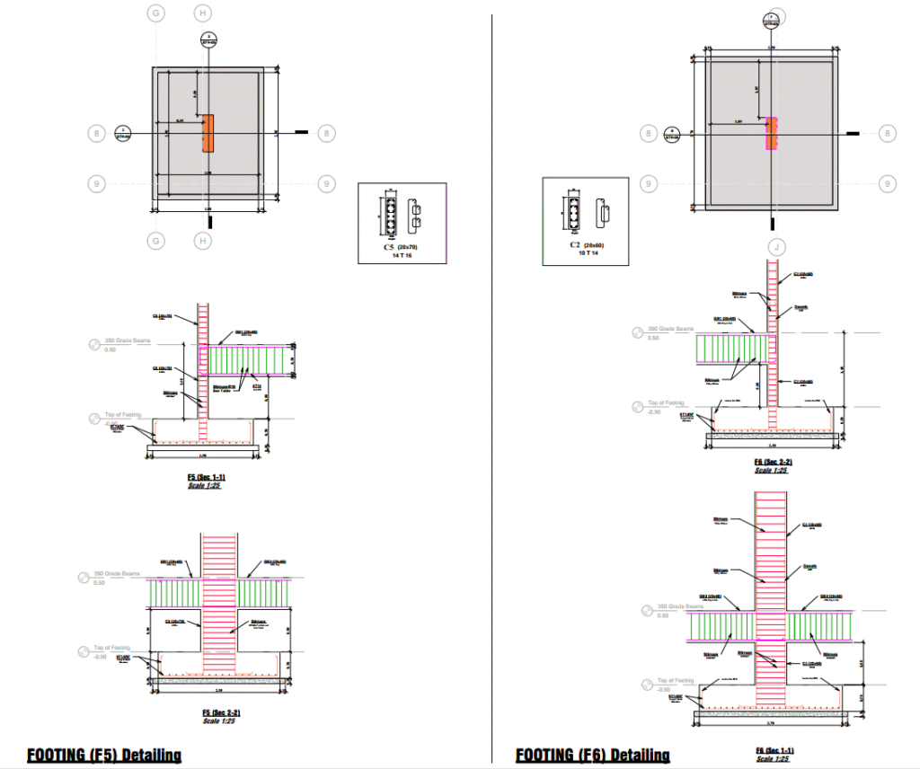 خدمة التصميم الإنشائي لفيلا سكنية – Bracing Engineering Consultant | بريسينج للاستشارات الهندسية