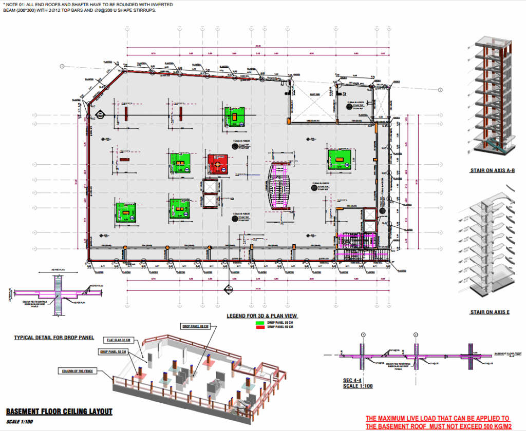 خدمة التصميم الإنشائي لعمارة 10 أدوار – Bracing Engineering Consultant | بريسينج للإستشارات الهندسية
