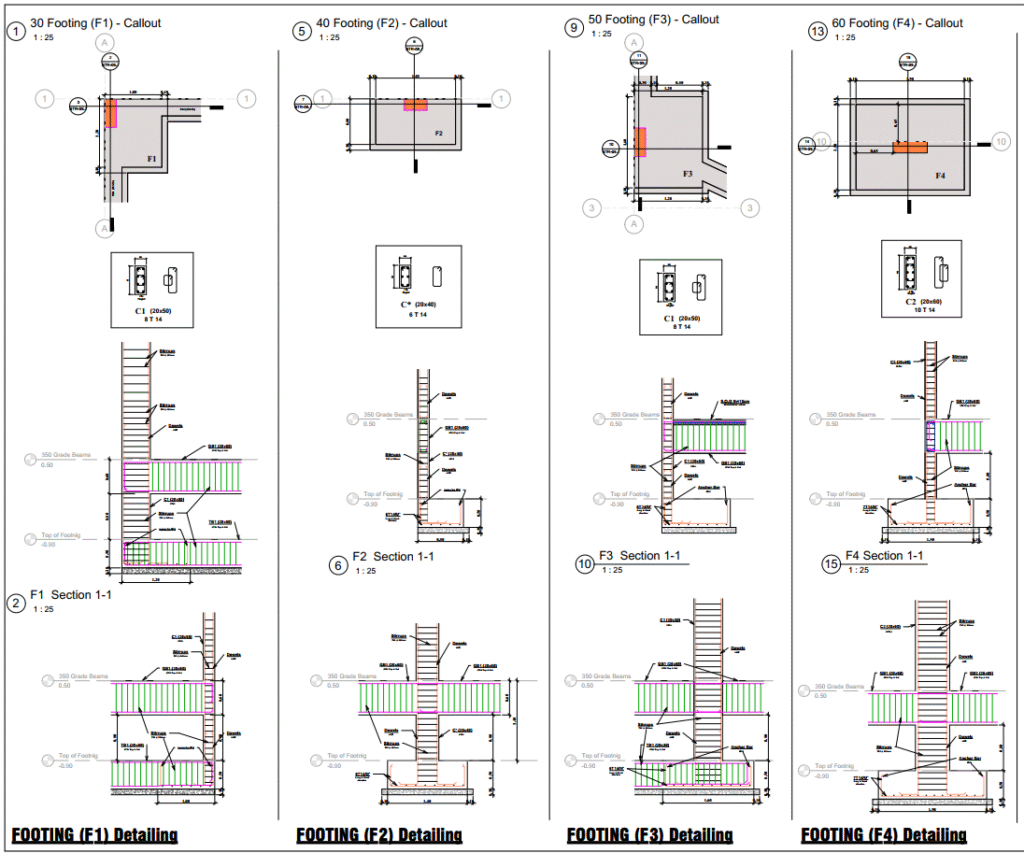 خدمة التصميم الإنشائي لفيلا سكنية – Bracing Engineering Consultant | بريسينج للاستشارات الهندسية