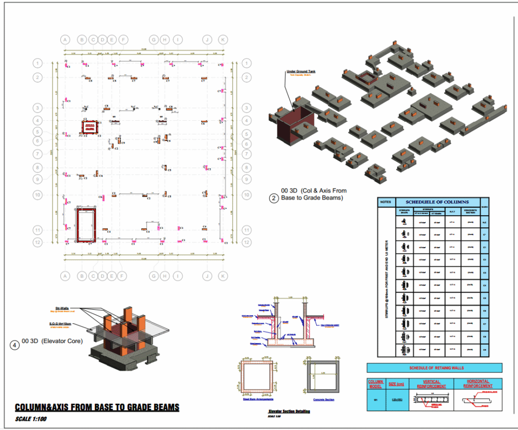 خدمة التصميم الإنشائي لفيلا سكنية – Bracing Engineering Consultant | بريسينج للاستشارات الهندسية
