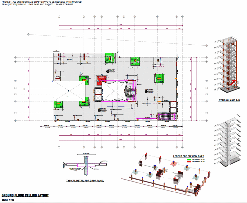 خدمة التصميم الإنشائي لعمارة 10 أدوار – Bracing Engineering Consultant | بريسينج للإستشارات الهندسية