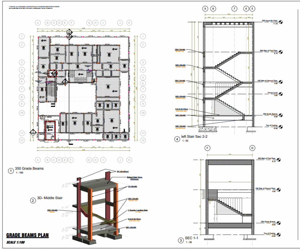 خدمة التصميم الإنشائي لفيلا سكنية – Bracing Engineering Consultant | بريسينج للاستشارات الهندسية