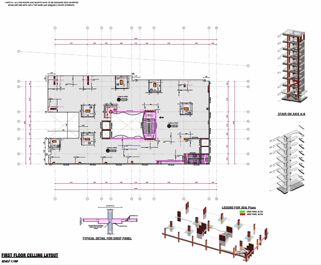 خدمة التصميم الإنشائي لعمارة 10 أدوار – Bracing Engineering Consultant | بريسينج للإستشارات الهندسية