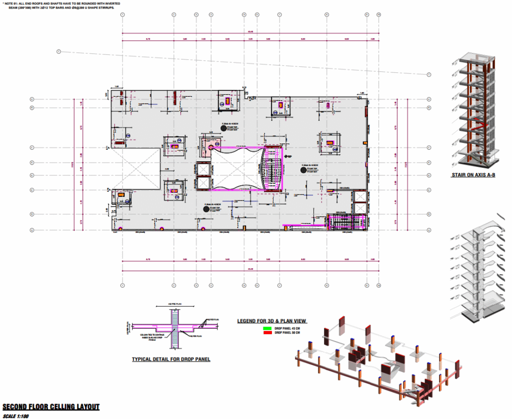 خدمة التصميم الإنشائي لعمارة 10 أدوار – Bracing Engineering Consultant | بريسينج للإستشارات الهندسية