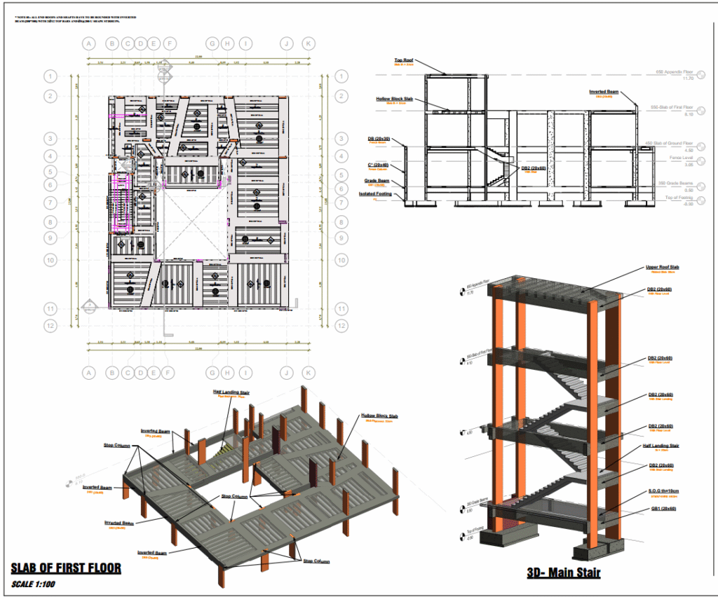 خدمة التصميم الإنشائي لفيلا سكنية – Bracing Engineering Consultant | بريسينج للاستشارات الهندسية