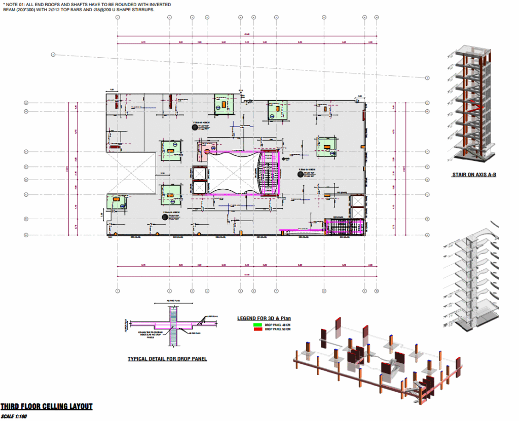 خدمة التصميم الإنشائي لعمارة 10 أدوار – Bracing Engineering Consultant | بريسينج للإستشارات الهندسية
