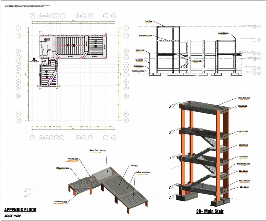 خدمة التصميم الإنشائي لفيلا سكنية – Bracing Engineering Consultant | بريسينج للاستشارات الهندسية