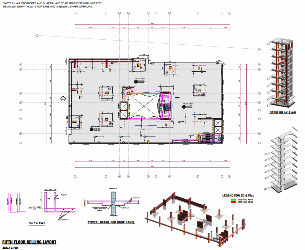 خدمة التصميم الإنشائي لعمارة 10 أدوار – Bracing Engineering Consultant | بريسينج للإستشارات الهندسية
