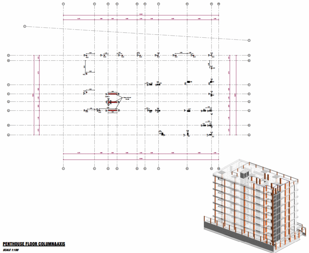 خدمة التصميم الإنشائي لعمارة 10 أدوار – Bracing Engineering Consultant | بريسينج للإستشارات الهندسية