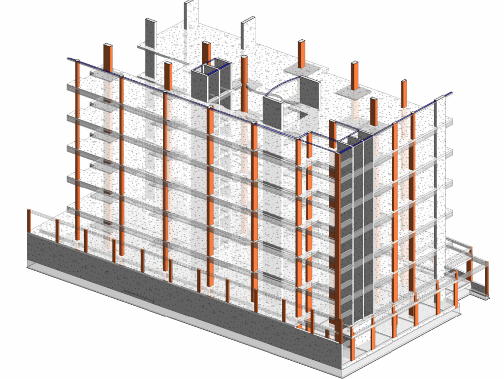 خدمة التصميم الإنشائي لعمارة 10 أدوار – Bracing Engineering Consultant | بريسينج للإستشارات الهندسية