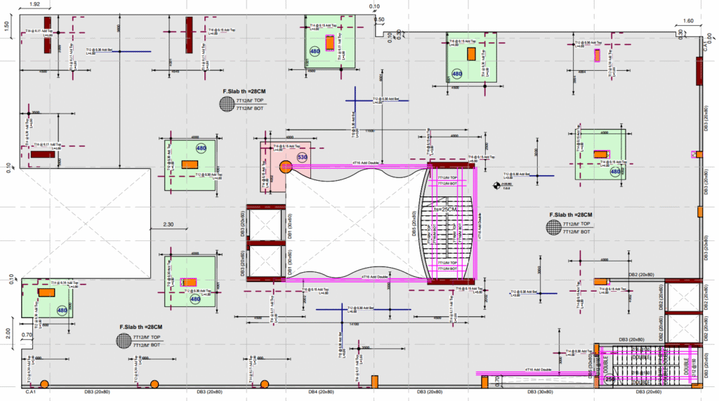 خدمة التصميم الإنشائي لعمارة 10 أدوار – Bracing Engineering Consultant | بريسينج للإستشارات الهندسية