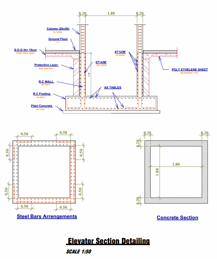 خدمة التصميم الإنشائي لفيلا سكنية – Bracing Engineering Consultant | بريسينج للاستشارات الهندسية