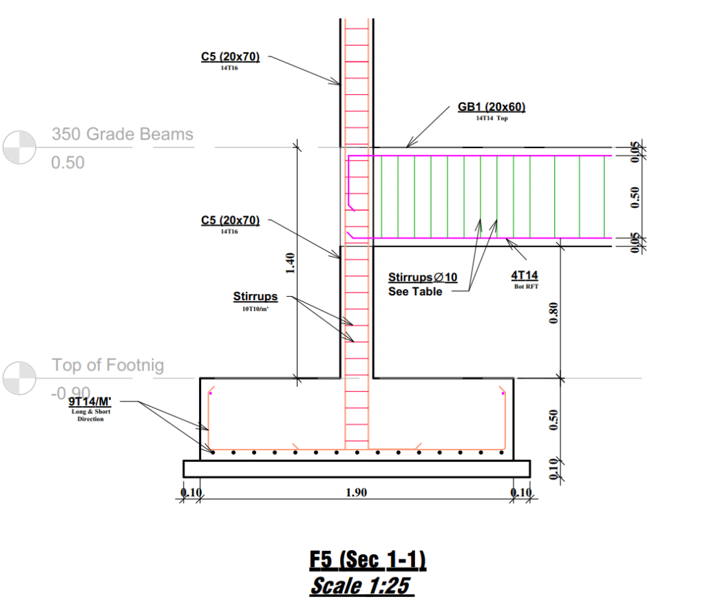 خدمة التصميم الإنشائي لفيلا سكنية – Bracing Engineering Consultant | بريسينج للاستشارات الهندسية