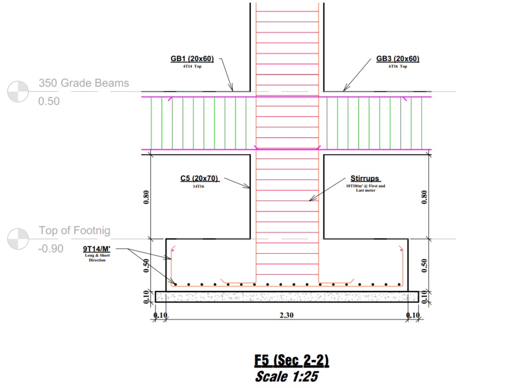 خدمة التصميم الإنشائي لفيلا سكنية – Bracing Engineering Consultant | بريسينج للاستشارات الهندسية