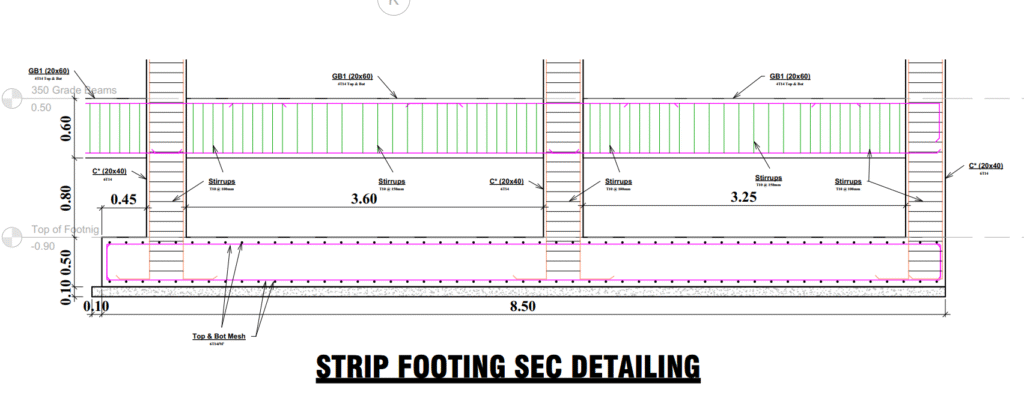 خدمة التصميم الإنشائي لفيلا سكنية – Bracing Engineering Consultant | بريسينج للاستشارات الهندسية