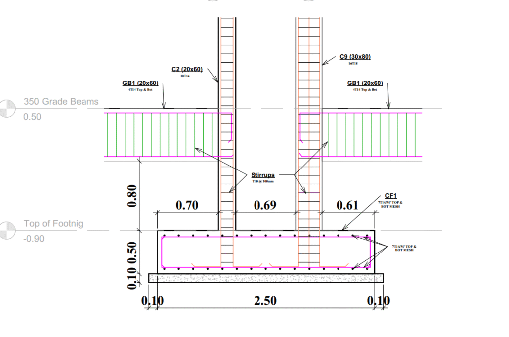 خدمة التصميم الإنشائي لفيلا سكنية – Bracing Engineering Consultant | بريسينج للاستشارات الهندسية